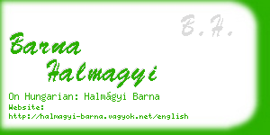 barna halmagyi business card