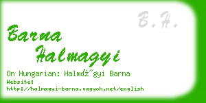 barna halmagyi business card